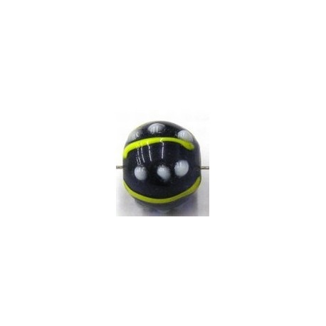 glaskraal rond 11mm bewerkt paars 5st.