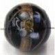 glaskraal rond12mm bewerkt d.blauw p.st