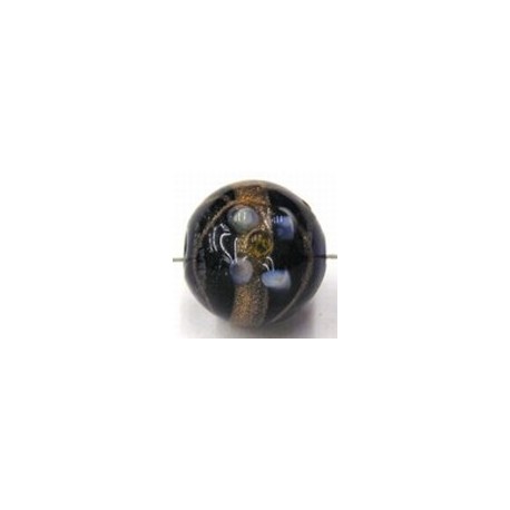 glaskraal rond12mm bewerkt d.blauw p.st