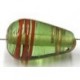 glaskr. druppel 20x12mm groen.rode streep p.st