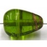 glaskr. druppel 18x13mm groen/streep p.st