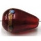 glaskr. druppel 19x13mm rood goudstreep p.st