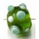 glaskraal pukkels 11mm groen wit/groene ogen 5st