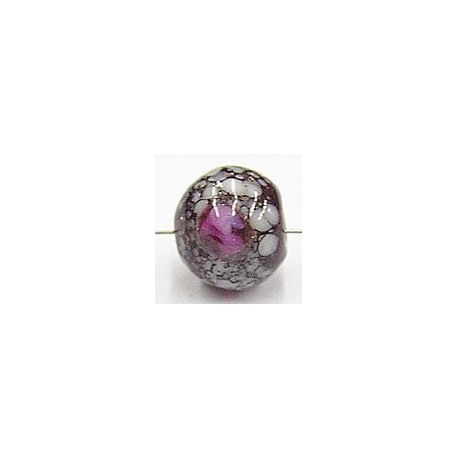glaskraal 12mm amethist gespikkeld 10 st