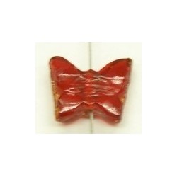Glaskr.vlinder 13x15mm oranjerood 20st.