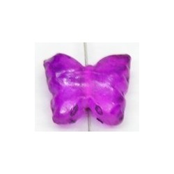 glaskr.vlinder 13x15mm fuchsia 20st.