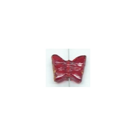 glaskr.vlinder 13x15mm rood 20st