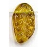 glaskraal blaadje 8x6mm tr.topaas 10st