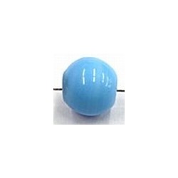 glaskraal rond 8mm blauw 25st