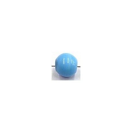 glaskraal rond 8mm blauw 25st