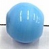 glaskraal rond 8mm blauw 25st