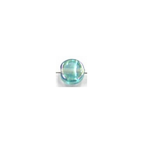 glaskraal halfrond 8x5mm l.blauw gelusterd 50st.