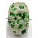 glaskr. 13x15mm silverfoil groene spikkel p.st