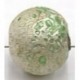 glaskr.15mm silverfoil groene spikkel 5st