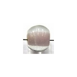 glaskraal rond 8mm transp. rose 25st