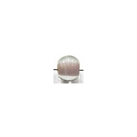 glaskraal rond 8mm transp. rose 25st