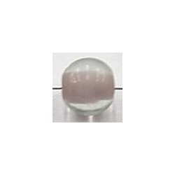 glaskraal rond 10mm transp. rose 25st.