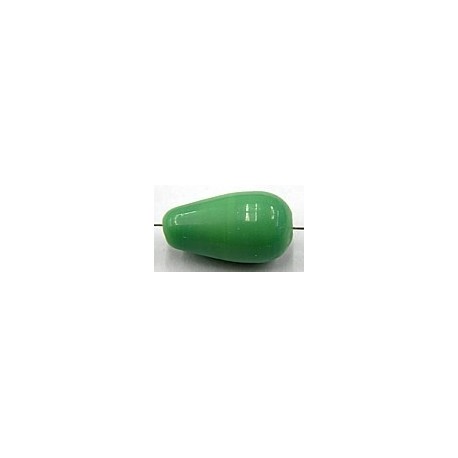 glaskraal druppel 18x10mm groen 20st