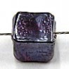 glaskraal blokje 6x6mm d.rood gelusterd 50st