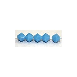 Facetkraal 4mm konisch opaque blauwe turkoois 50st
