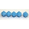 Facetkraal 4mm konisch opaque blauwe turkoois 50st
