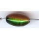 Glaskraal 16x8mm goud/groen metallic 25stuks