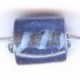 Glaskraal blokje 12x10mm transp blauw 10st