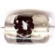 Glaskraal rechthoek 15x10mm zwarte bloem 5st