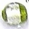 Glaskraal rond 9mm geelgroen silverfoil 10st