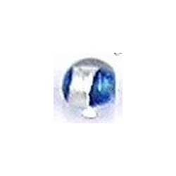 Glaskraal rond 9mm helblauw silverfoil 10st