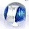 Glaskraal rond 9mm helblauw silverfoil 10st
