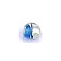 Glaskraal rond 9mm blauw silverfoil 10st