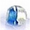 Glaskraal rond 9mm blauw silverfoil 10st