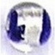 Glaskraal rond 9mm pruisisch blauw silverfoil 10st