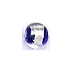 Glaskraal rond 9mm pruisisch blauw silverfoil 10st