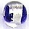 Glaskraal rond 9mm pruisisch blauw silverfoil 10st