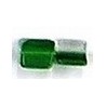 Glaskraal 5-6mm geslepen blokje transp/groen ca25