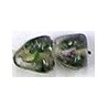 Glaskraal 10mm fantasie transp/vlekjes 10st.