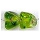 Glaskraal 10mm fantasie transp/grasgroen 10st.