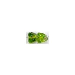 Glaskraal 10mm fantasie transp/grasgroen 10st.