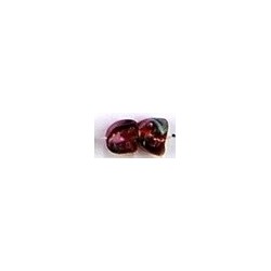 Glaskraal 10mm fantasie transp/rood 10st.