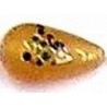Glaskraal druppel 18mm zalm met spikkels 5st