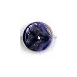 Glaskraal schijf 14mm blauw/wit/goud 5st