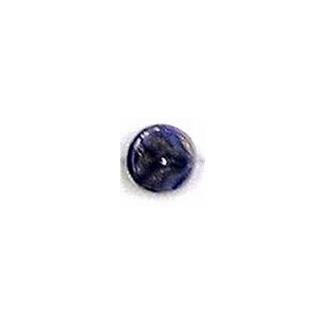 Glaskraal schijf 14mm blauw/wit/goud 5st