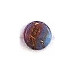 Glaskraal schijf 14mm mauve/blauw/goud 5st