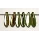 Glasdruppel 3 x 10 Crystal / Green / Red 50st.