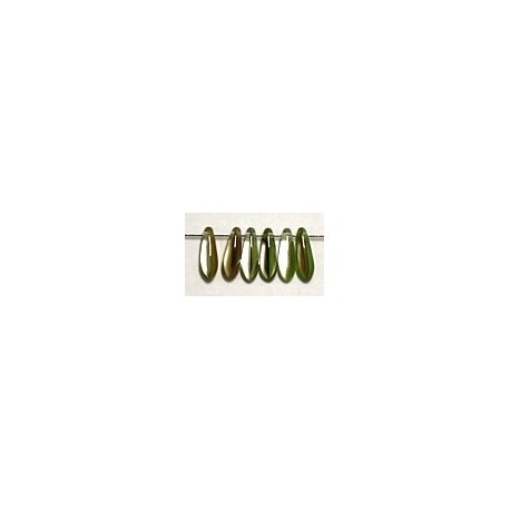 Glasdruppel 3 x 10 Crystal / Green / Red 50st.