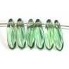 Glasdruppel 3x10mm transp groen 50st.