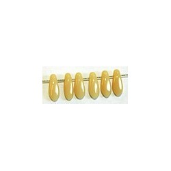 Glasdruppel 3 x 8mm beige isabela 100st.