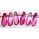 Glasdruppel 3x8mm rose evelina 100st.